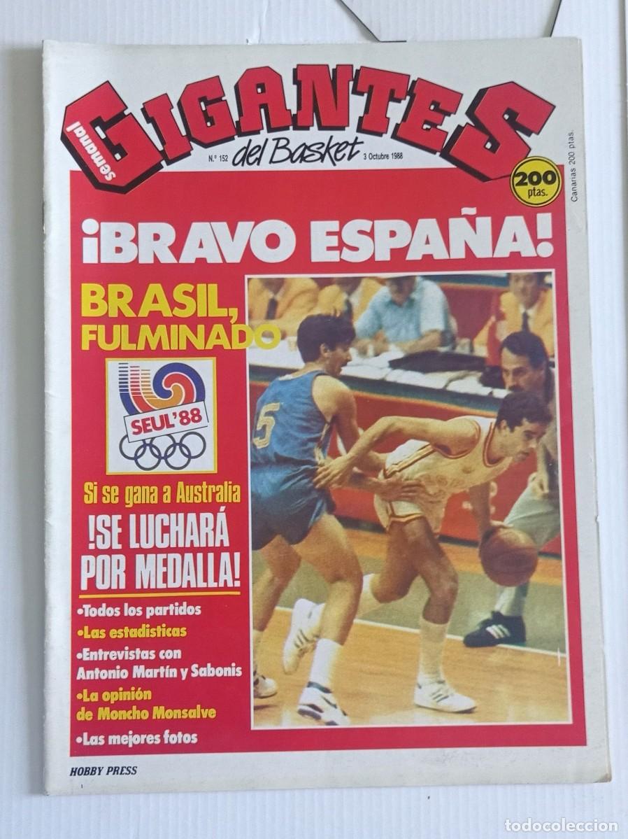 Sammelleidenschaft Sport: revista GIGANTES del BASKET n&ordm; 152 del a&ntilde;o 1988