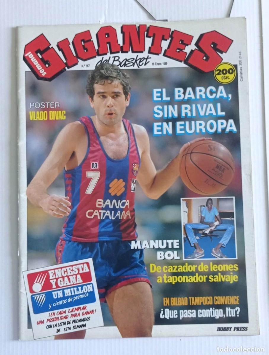 Coleccionismo deportivo: revista GIGANTES del BASKET n&ordm; 167 del a&ntilde;o 1989