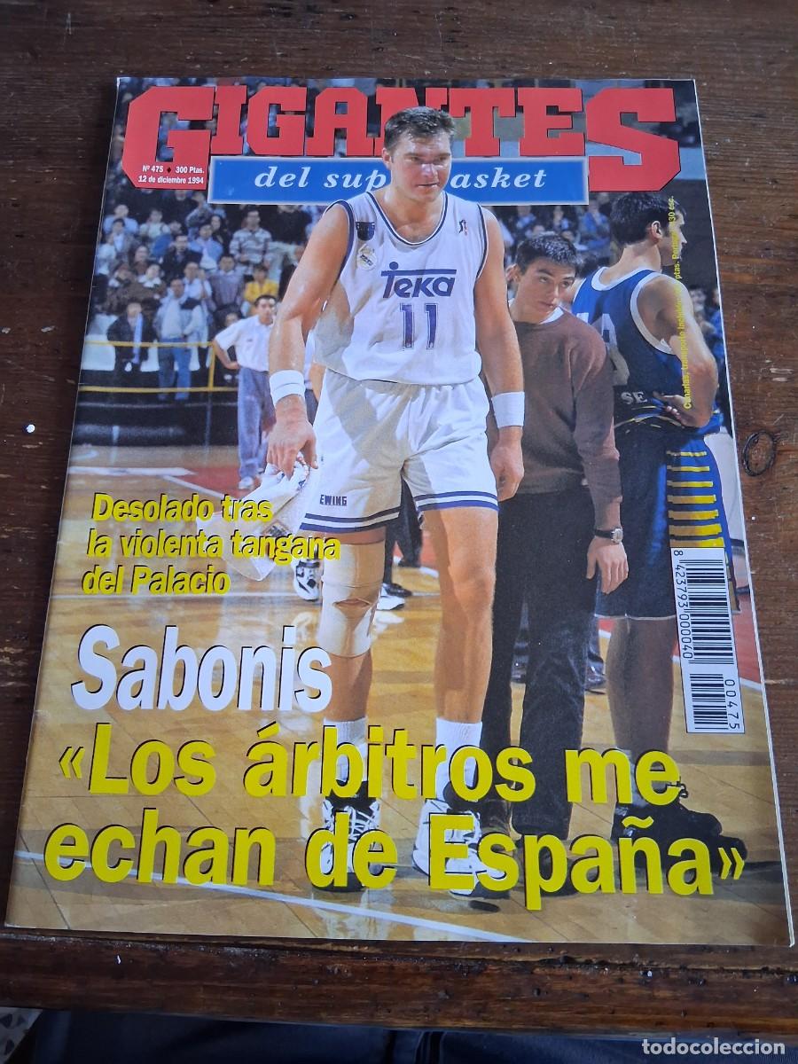 Coleccionismo deportivo: Revista baloncesto GIGANTES del BASKET 475 Arvydas Sabonis Obradovic Manel Bosch