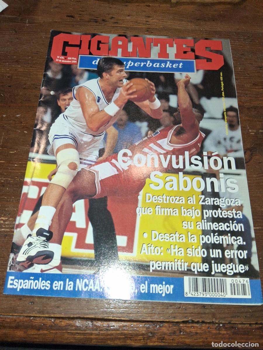 Coleccionismo deportivo: Revista baloncesto GIGANTES del BASKET 476 Jer&oacute;nimo Bucero Sabonis Gonzalo Mart&iacute;nez