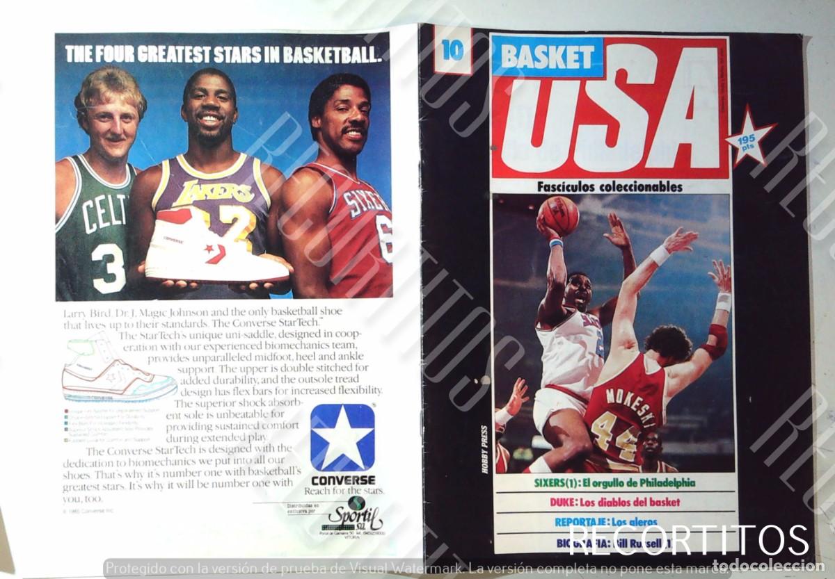 Coleccionismo deportivo: BASKET USA HOBBY PRESS N 10 NBA ANGELES LAKERS BALONCESTO MAGIC JOHNSON CONVERSE LARRY BIRD DR J