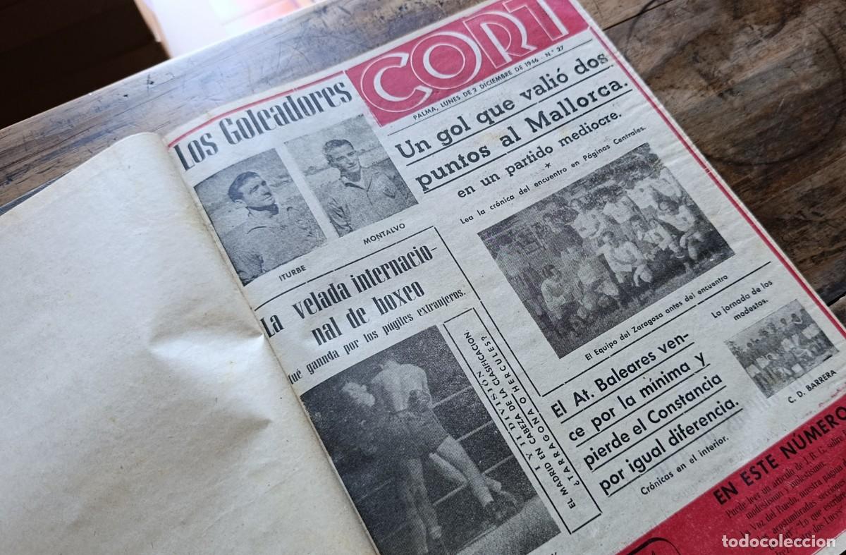Coleccionismo deportivo: REAL MALLORCA, ATL. BALEARES, CONSTANCIA DE INCA, TOROS, CICLISMO...REVISTA CORT. CR&Oacute;NICAS, 1947.