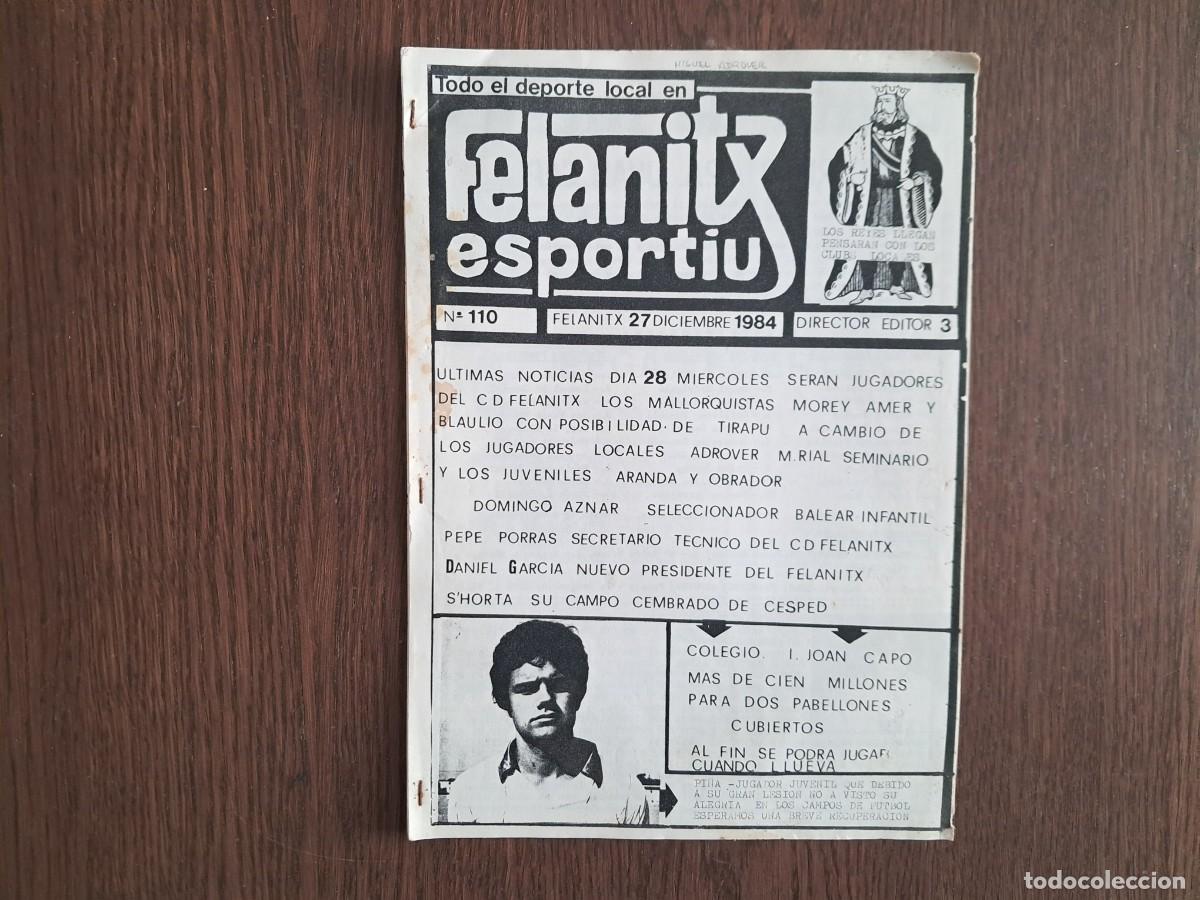 Collezionismo sportivo: revista de deportes, Felanitx esportiu, n&ordm; 110, 27 diciembre 1984, Mallorca.