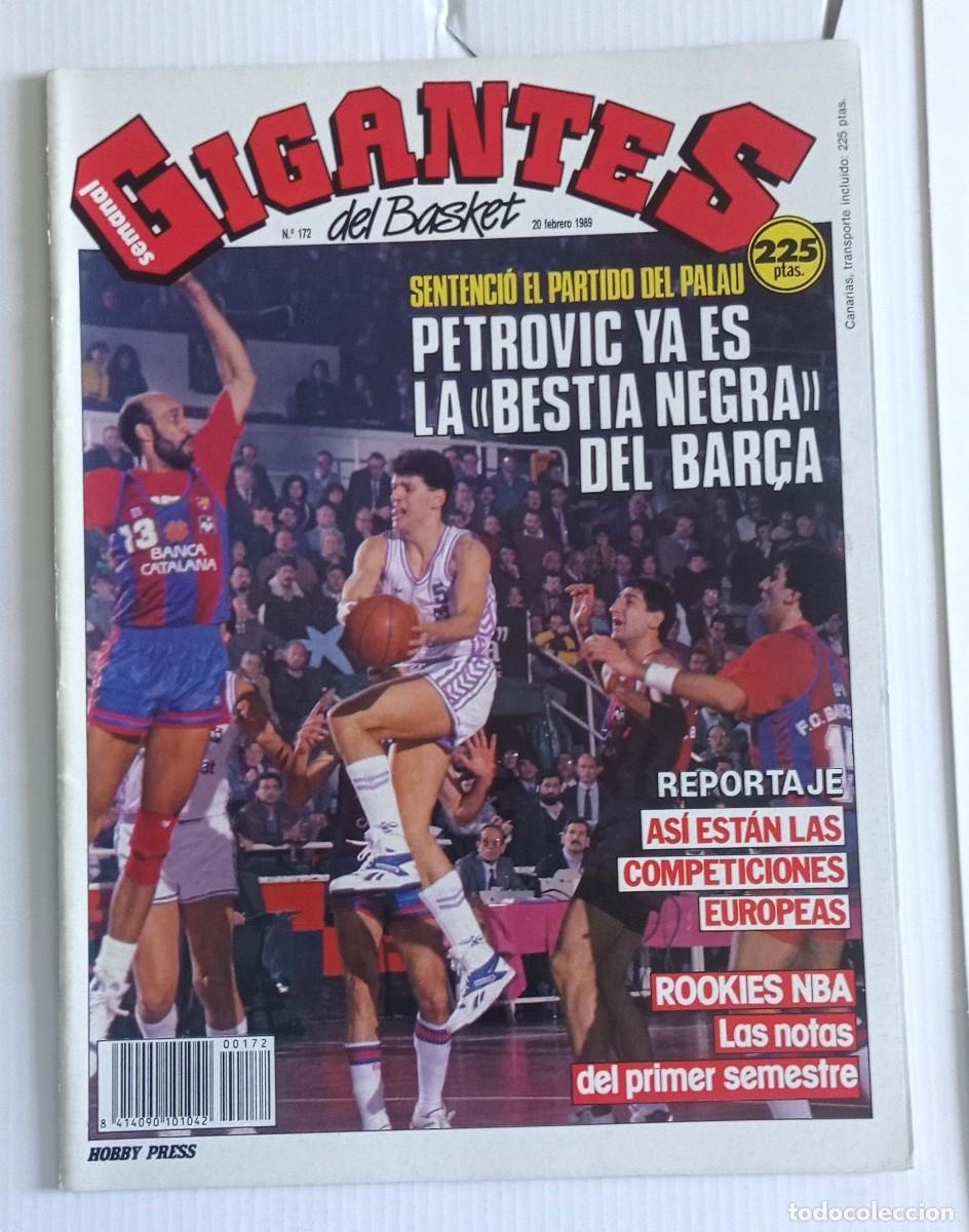 Coleccionismo deportivo: revista GIGANTES del BASKET n&ordm; 172 del a&ntilde;o 1989