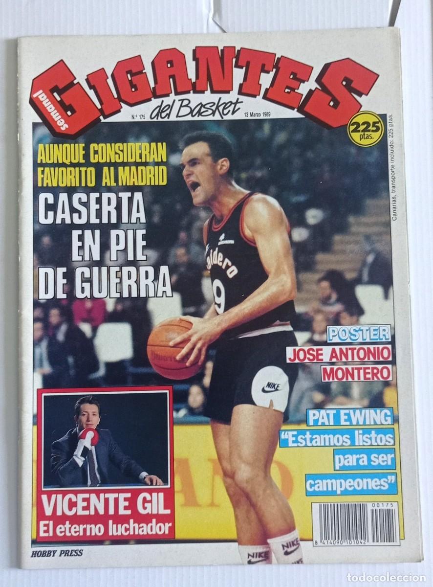 Coleccionismo deportivo: revista GIGANTES del BASKET n&ordm; 175 del a&ntilde;o 1989