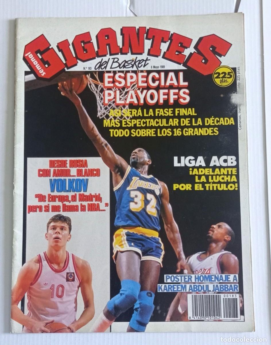 Coleccionismo deportivo: revista GIGANTES del BASKET n&ordm; 183 del a&ntilde;o 1989