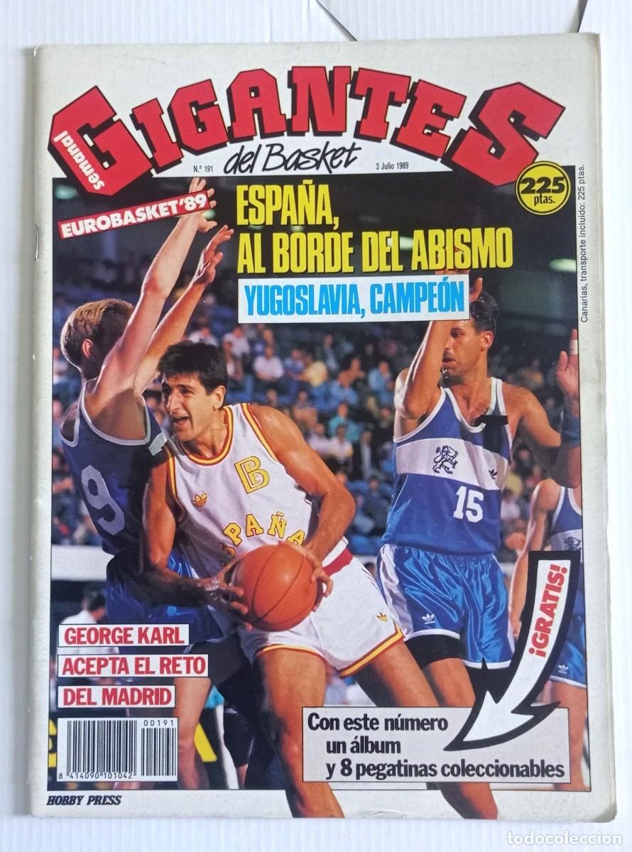 Collectionnisme sportif: revista GIGANTES del BASKET n&ordm; 191 del a&ntilde;o 1989