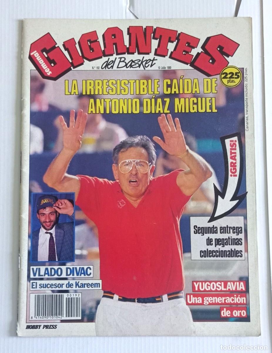 Coleccionismo deportivo: revista GIGANTES del BASKET n&ordm; 192 del a&ntilde;o 1989