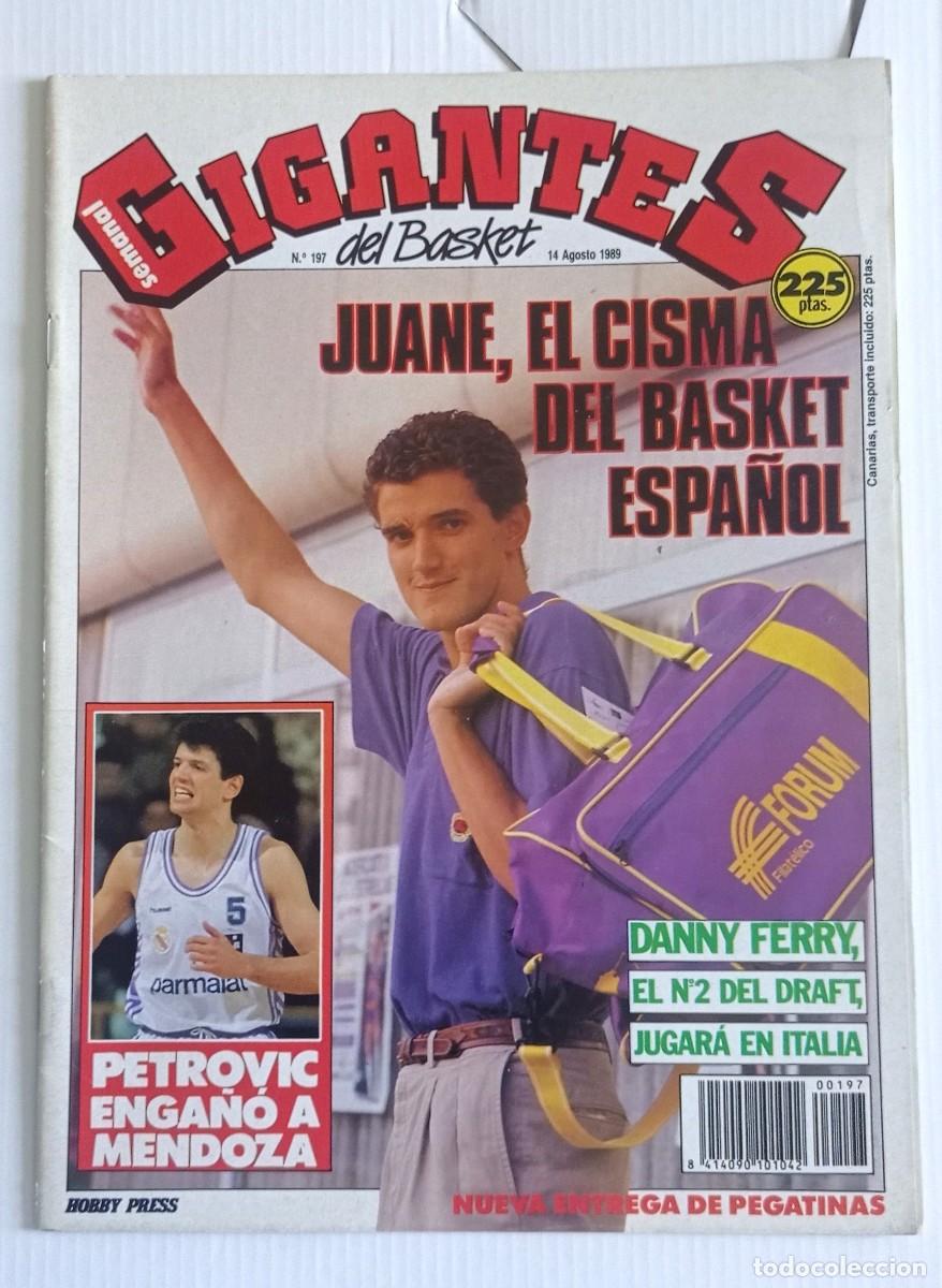 Coleccionismo deportivo: revista GIGANTES del BASKET n&ordm; 197 del a&ntilde;o 1989