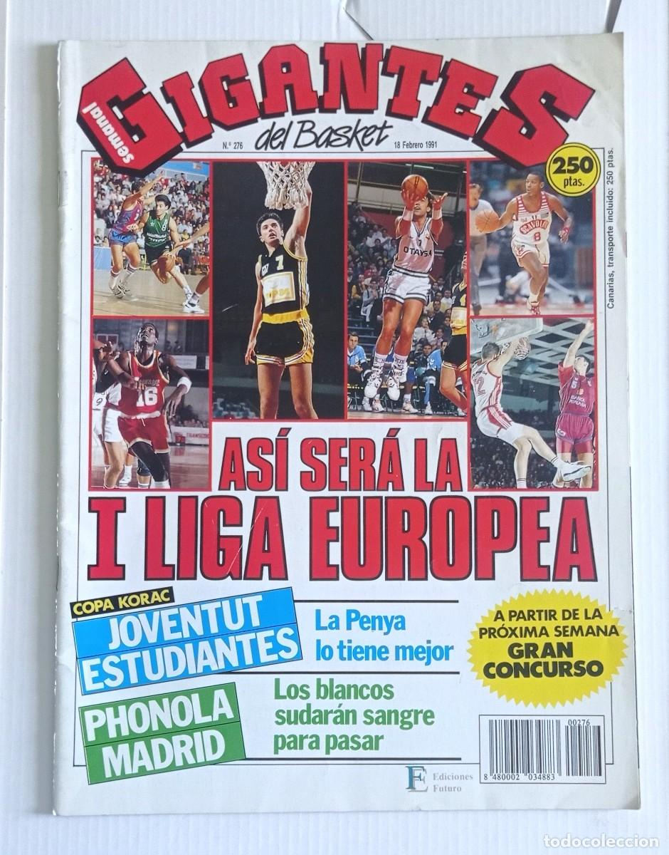 Coleccionismo deportivo: revista GIGANTES del BASKET n&ordm; 276 del a&ntilde;o 1991