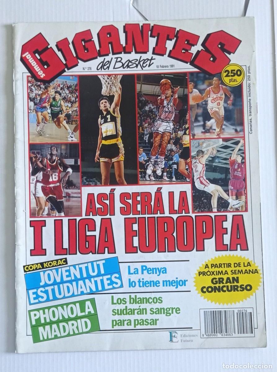 Coleccionismo deportivo: revista GIGANTES del BASKET n&ordm; 276 del a&ntilde;o 1991 (276b)