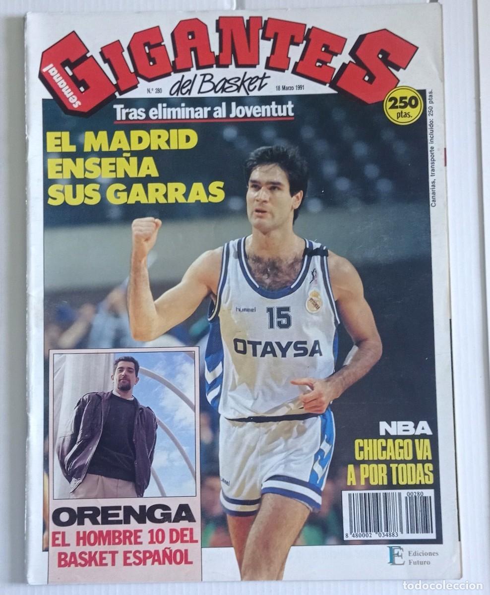 Coleccionismo deportivo: revista GIGANTES del BASKET n&ordm; 280 del a&ntilde;o 1991