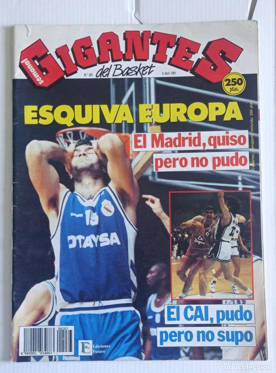 Coleccionismo deportivo: revista GIGANTES del BASKET n&ordm; 283 del a&ntilde;o 1991