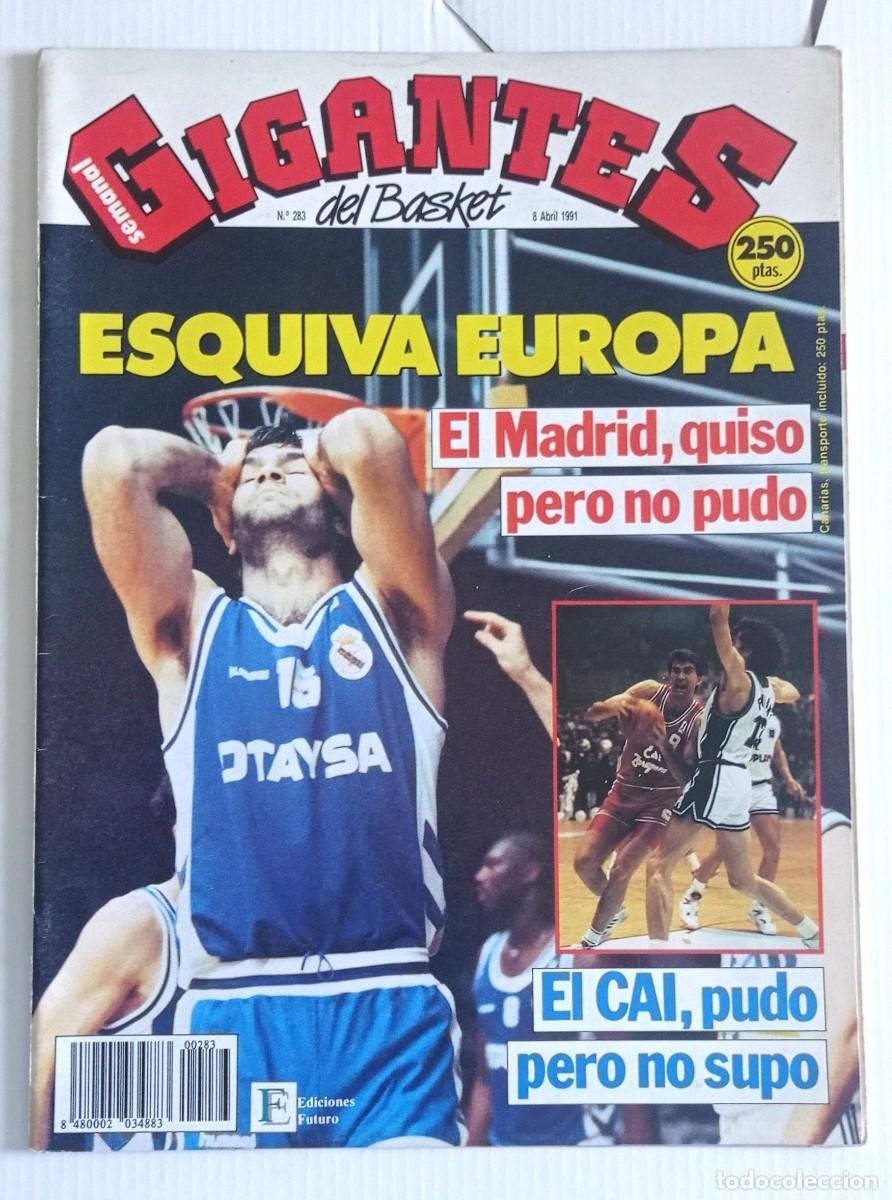 Coleccionismo deportivo: revista GIGANTES del BASKET n&ordm; 283 del a&ntilde;o 1991 (283b)