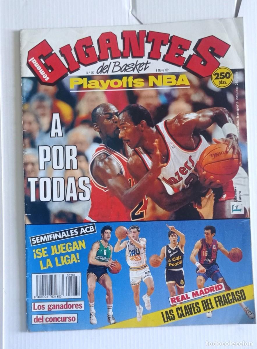 Coleccionismo deportivo: revista GIGANTES del BASKET n&ordm; 287 del a&ntilde;o 1991