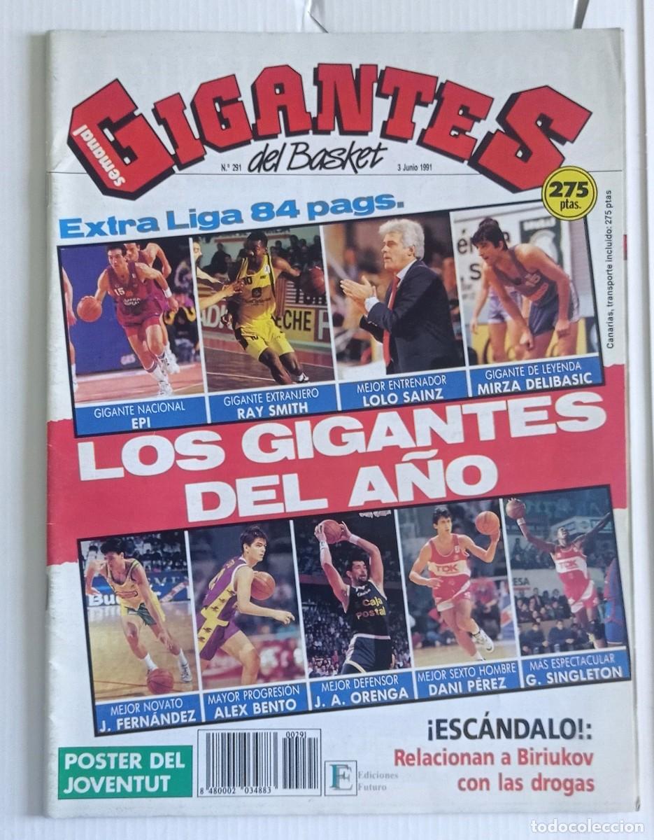 Coleccionismo deportivo: revista GIGANTES del BASKET n&ordm; 291 del a&ntilde;o 1991