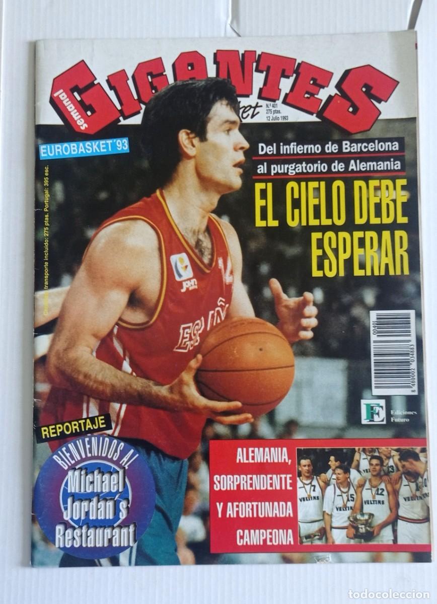 Coleccionismo deportivo: revista GIGANTES del BASKET n&ordm; 401 del a&ntilde;o 1993