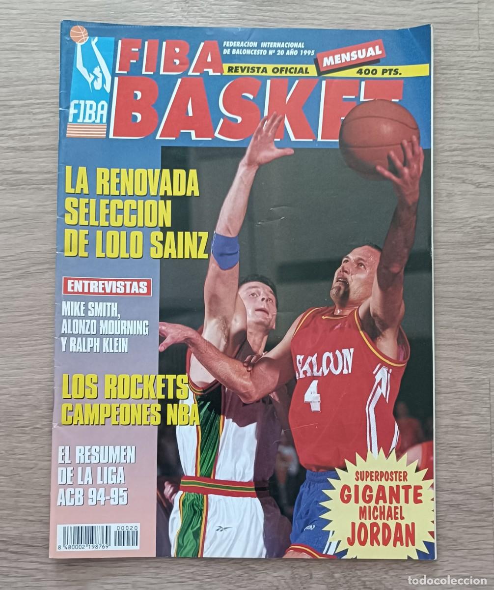 Coleccionismo deportivo: Revista FIBA BASKET N&uacute;m. 20, 1995, Super Poster Gigante MICHAEL JORDAN