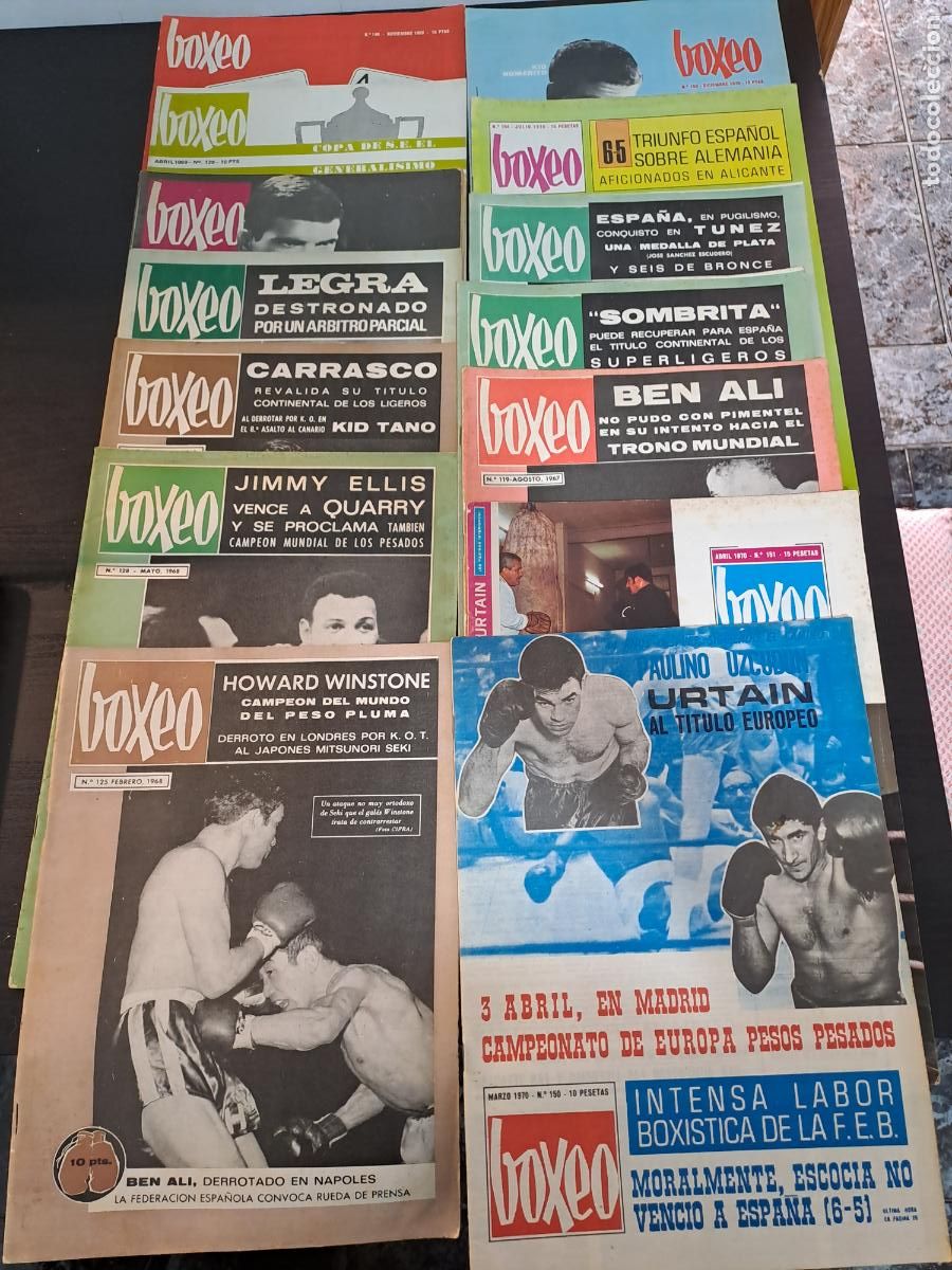 Coleccionismo deportivo: BOXEO-REVISTA MENSUAL-FEDERACION ESPA&Ntilde;OLA DE BOXEO-BEN ALI-SOMBRITA-CARRASCO-LEGRA-URTAIN