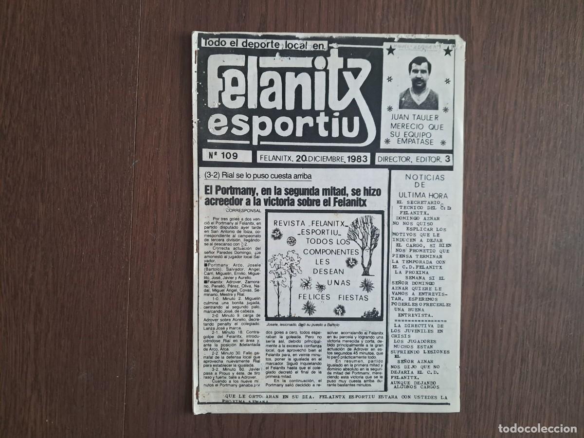 Sammelleidenschaft Sport: revista de deportes, Felanitx esportiu, n&ordm; 109, diciembre 1983, Mallorca.