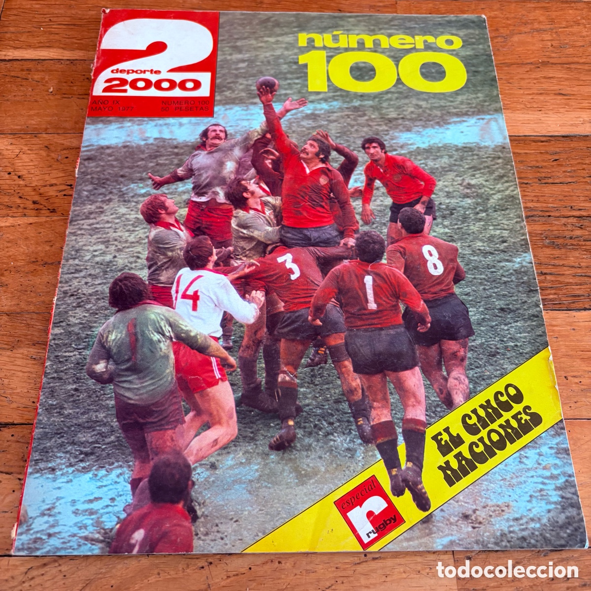 Coleccionismo deportivo: Revista deporte 2000 n&ordm; 100 mayo 1977 especial rugby cinco naciones