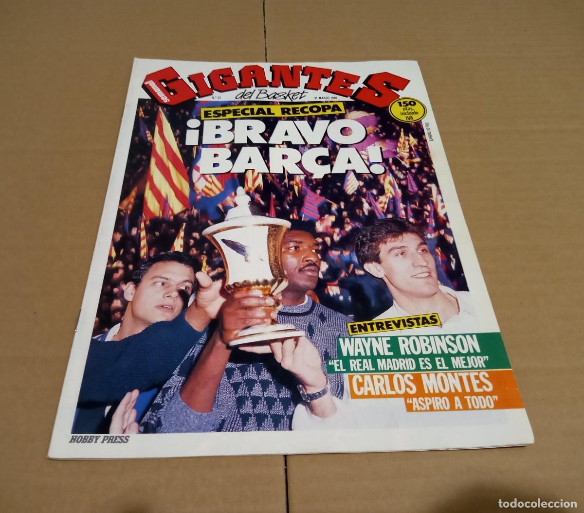Coleccionismo deportivo: REVISTA MAGAZINE GIGANTES DEL BASKET #21 1986 ESPECIAL RECOPA CON POSTER COMPLETA MUY BUEN ESTADO