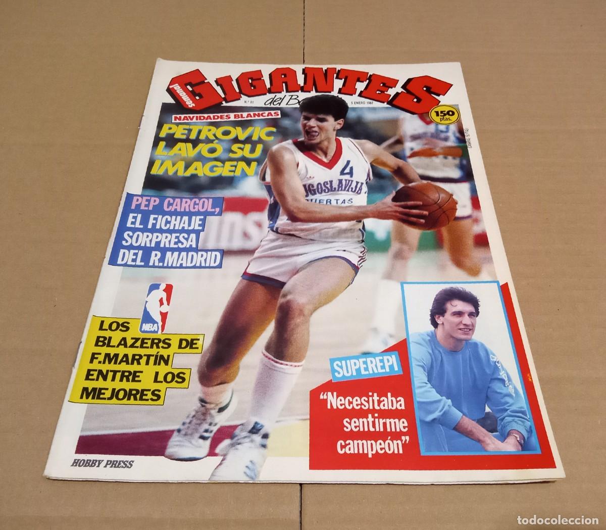 Coleccionismo deportivo: REVISTA MAGAZINE GIGANTES DEL BASKET #61 1987 DRAZEN PETROVIC CON POSTER COMPLETA MUY BUEN ESTADO