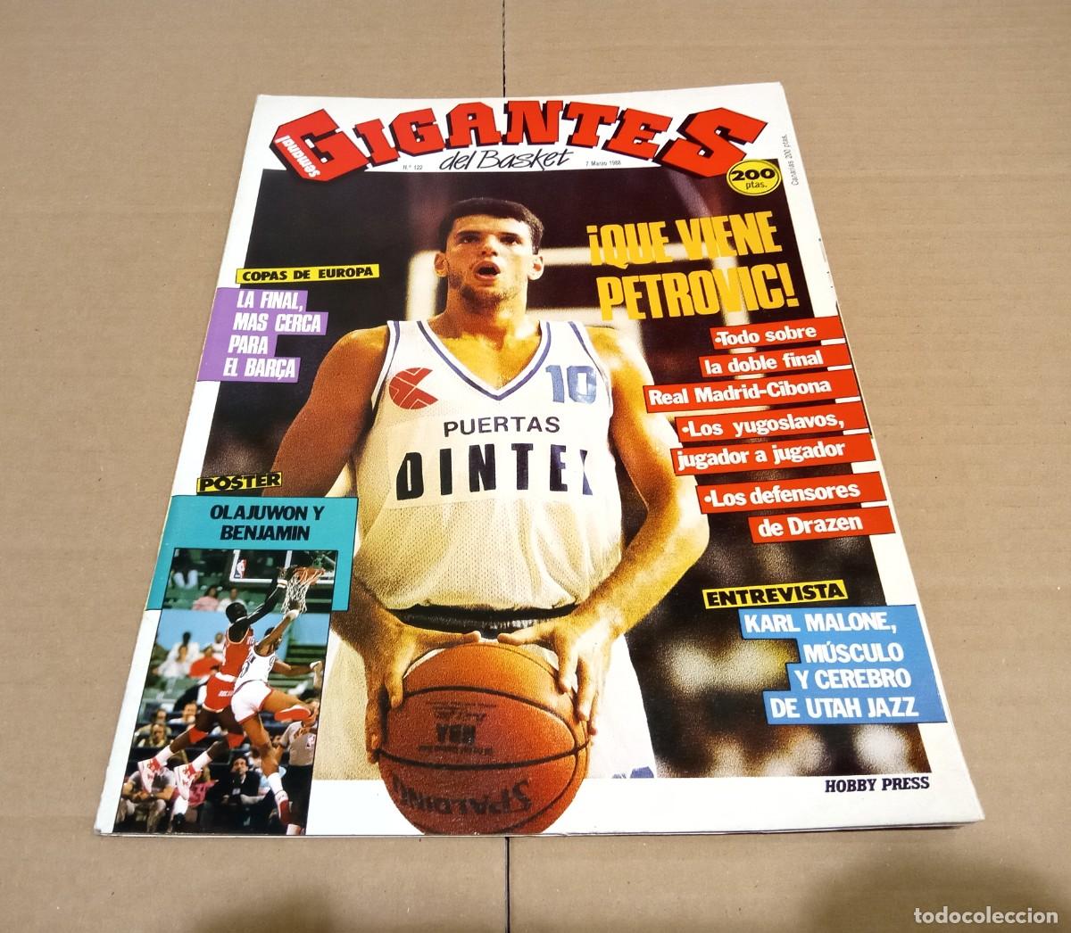 Sammelleidenschaft Sport: REVISTA MAGAZINE GIGANTES DEL BASKET #122 1988 DRAZEN PETROVIC CON POSTER COMPLETA MUY BUEN ESTADO