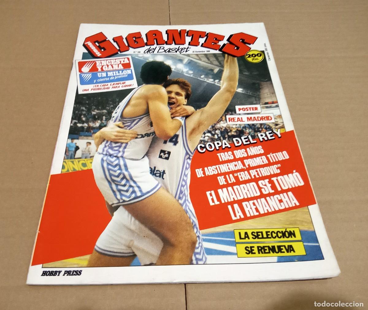 Coleccionismo deportivo: REVISTA MAGAZINE GIGANTES DEL BASKET #160 1988 COPA DEL REY CON POSTER COMPLETA MUY BUEN ESTADO