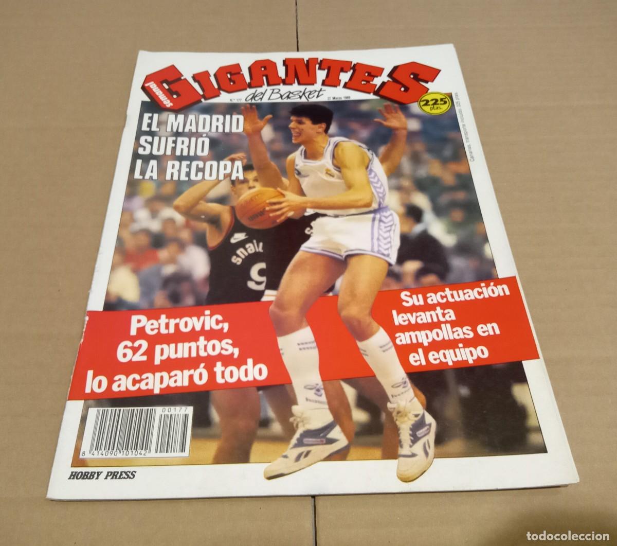 Coleccionismo deportivo: REVISTA GIGANTES DEL BASKET #177 1989 DRAZEN PETROVIC 62 PTS COMPLETA CON POSTER MUY BUEN ESTADO