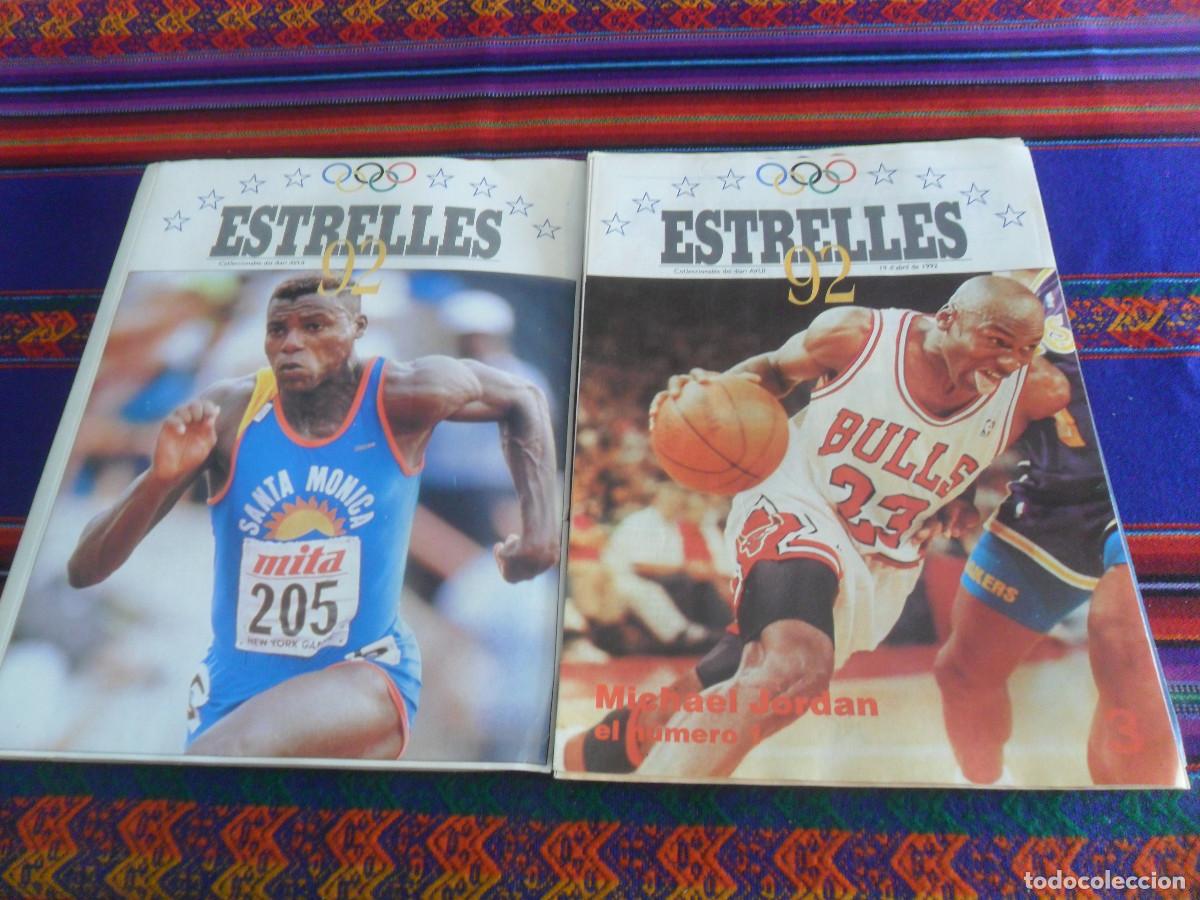 Coleccionismo deportivo: ESTRELLES 92 CARPETA Y 1 2 3 MICHAEL JORDAN CON P&Oacute;STER 4 5 6 7 8 9 10. OLIMPIADAS BARCELONA 92. AVUI