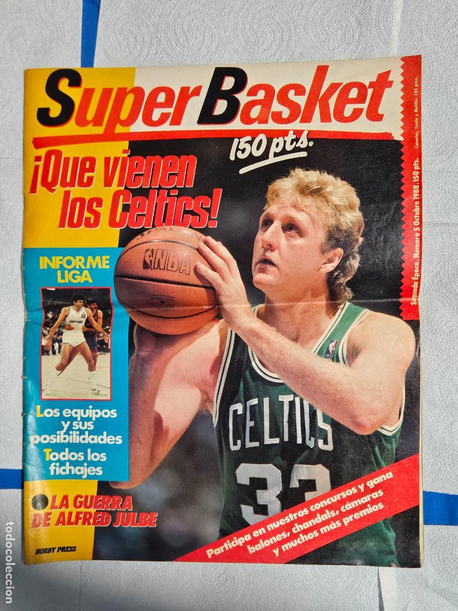 Collezionismo sportivo: REVISTA SUPER BASKET N&ordm; 5 1988 NBA BOSTON CELTICS - INFORME LIGA - POSTER LARRY BIRD SUPERBASKET