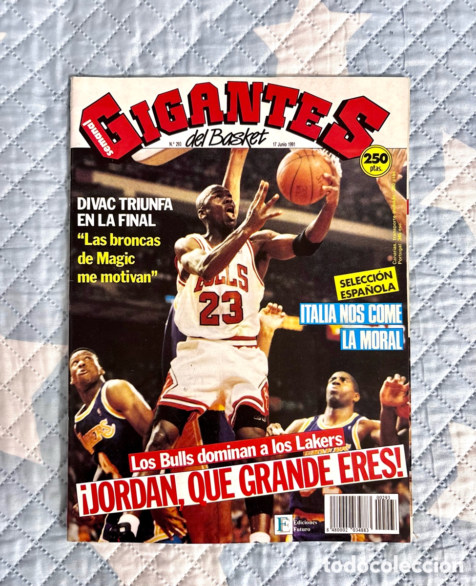 Sports collectibles: Revista 293 Gigantes Del Basket (1991) Michael Jordan Primer Anillo &iexcl;Impecable Con P&oacute;ster!