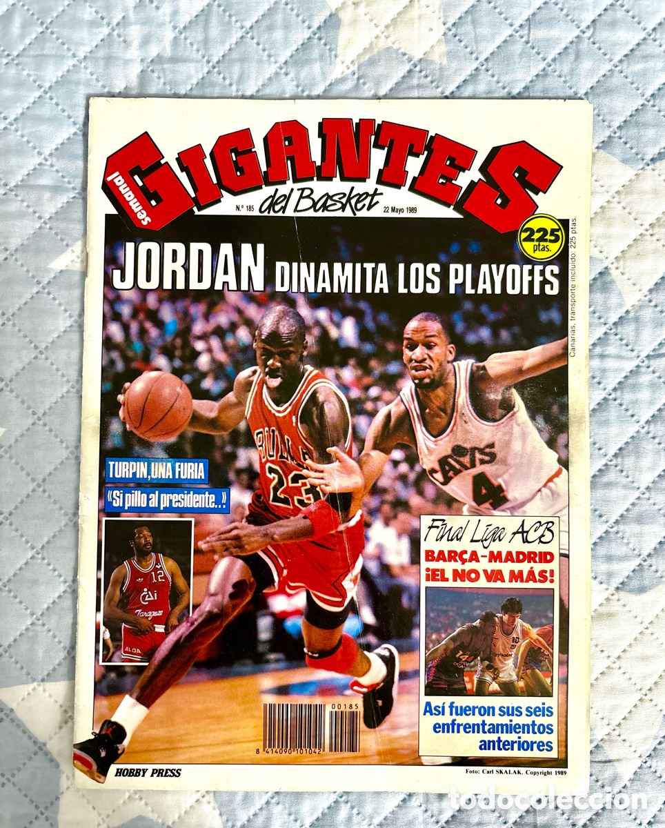 Coleccionismo deportivo: GIGANTES Del Basket N&ordm; 185 (1989) | Portada MICHAEL JORDAN . Estado muy bueno . - P&Oacute;STER