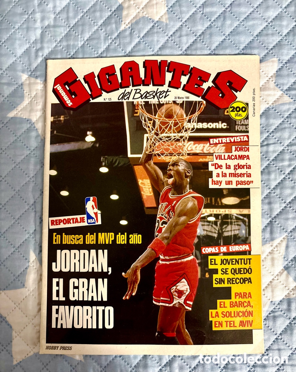 Coleccionismo deportivo: JORDAN PORTADA Y P&Oacute;STER - JOYA Revista GIGANTES DEL BASKET N&ordm; 125 (1988) -