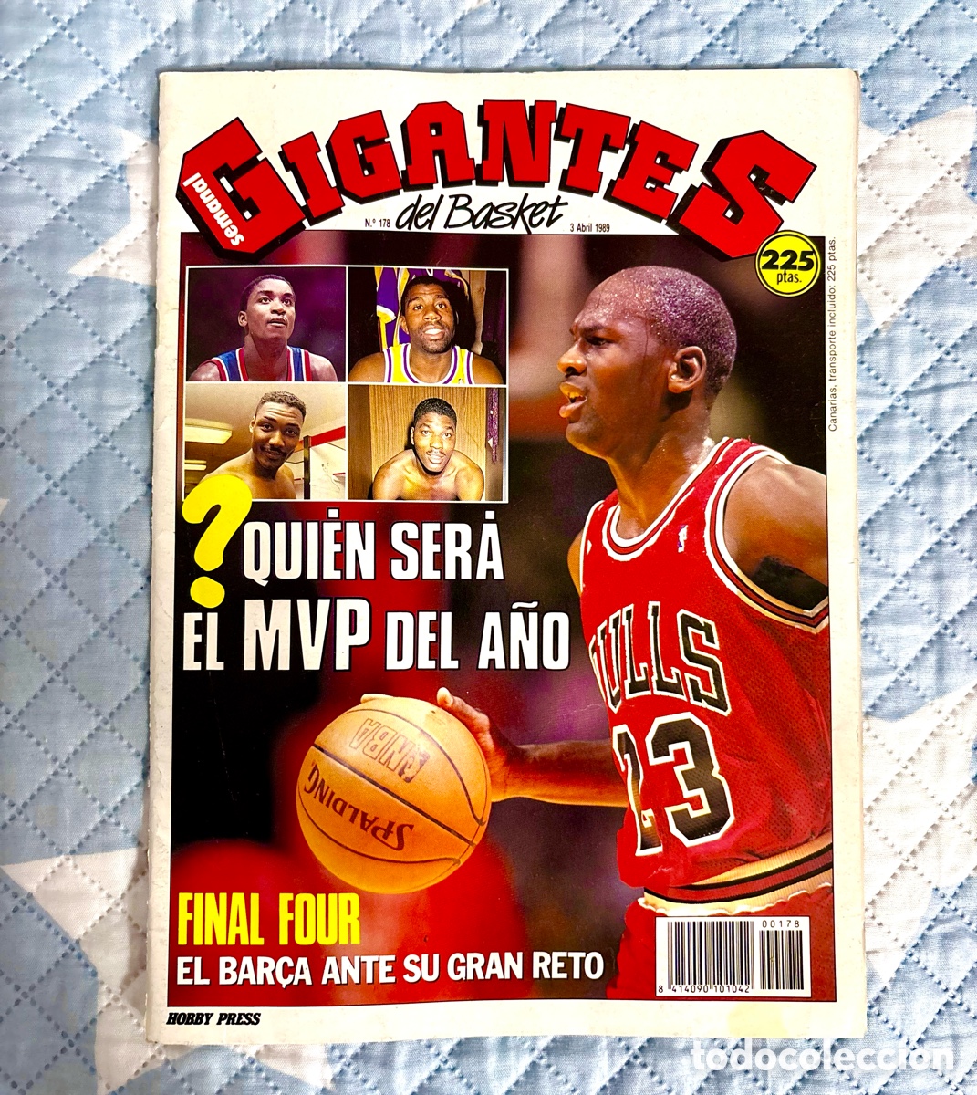 Collectionnisme sportif: Revista Gigantes del Basket N&ordm; 178 (Abril 1989) - Portada Michael Jordan. P&Oacute;STER INTACTO