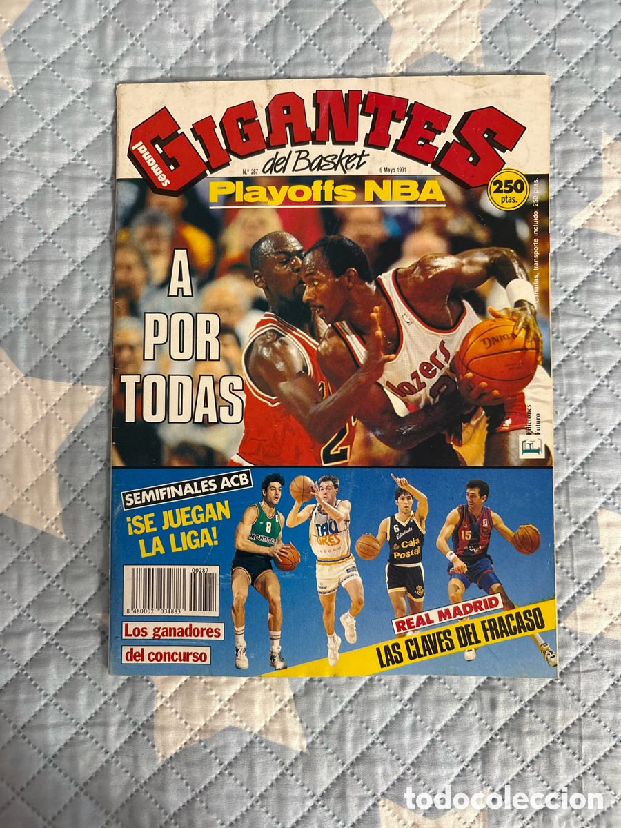 Sammelleidenschaft Sport: Revista 287 JORDAN GIGANTES del Basket (1991) - Especial Playoffs NBA - &iexcl;Impecable. Con p&oacute;ster !