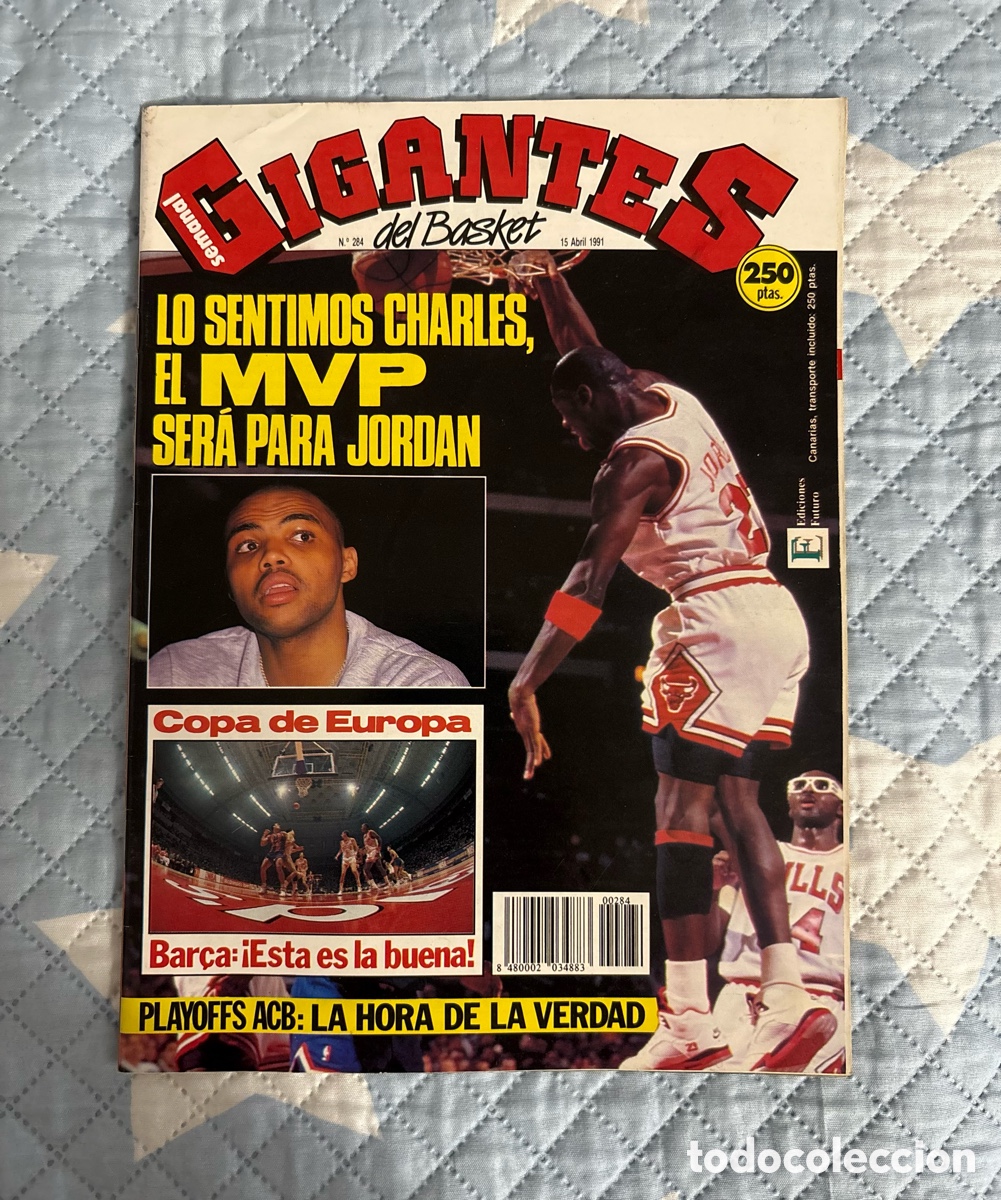 Coleccionismo deportivo: Revista Gigantes del Basket N&ordm; 284 (1991) - Especial Michael Jordan MVP + P&oacute;ster - &iexcl;Impecable!