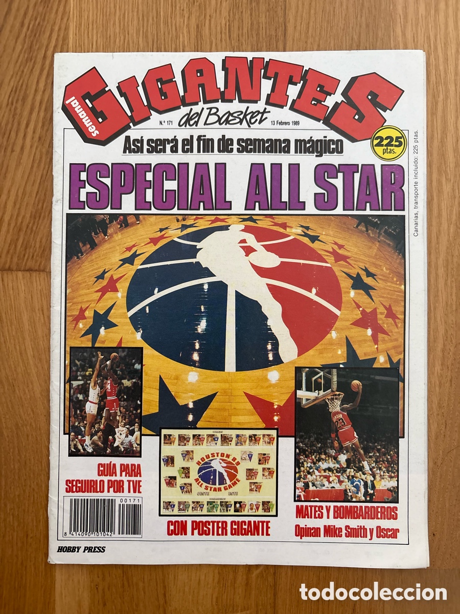 Collezionismo sportivo: Revista 171 - JORDAN - Gigantes del Basket (1989) - Especial All-Star NBA &iexcl;COMO NUEVA!