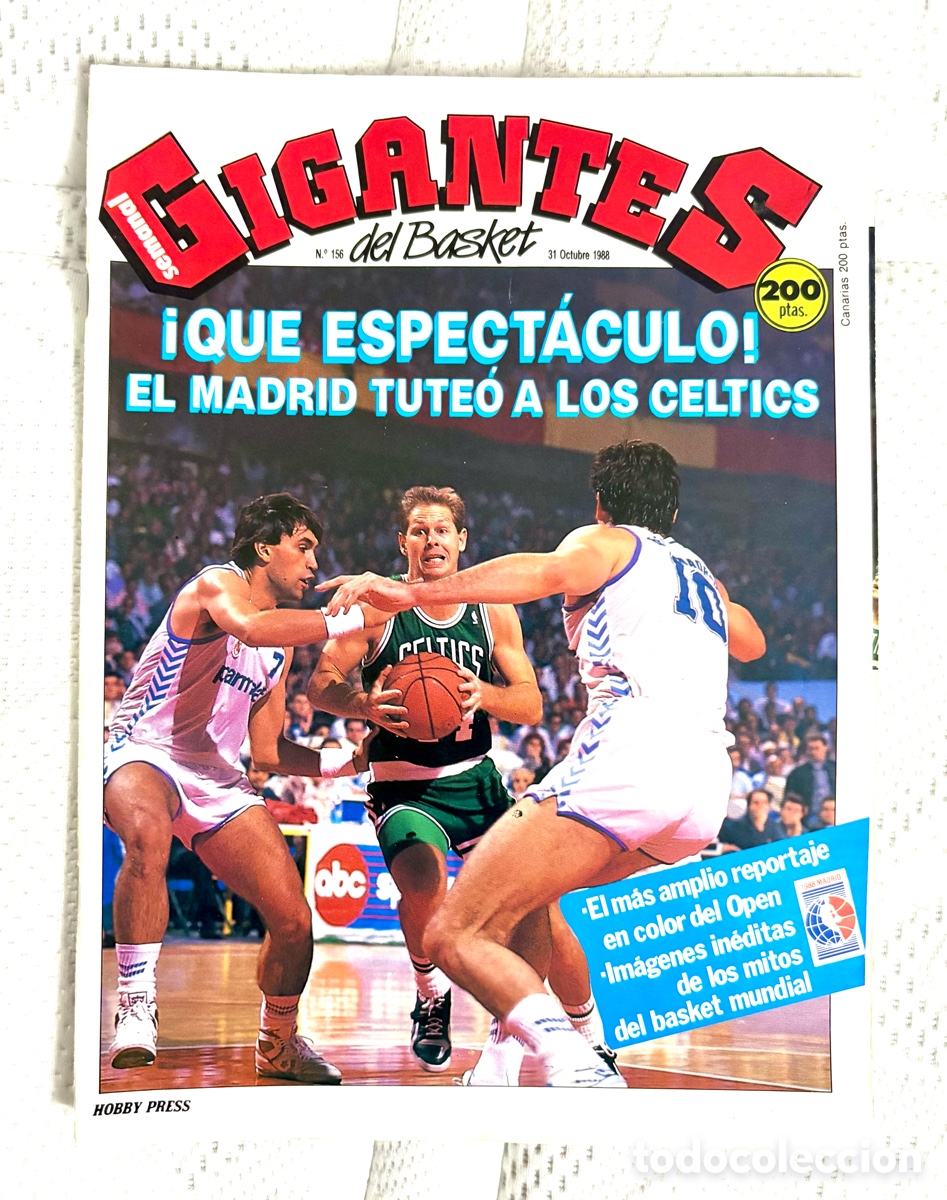 Colecionismo desportivo: JOYA - Revista 156 Gigantes del Basket (1988) - Real Madrid vs Boston Celtics (&iexcl;COMO NUEVA