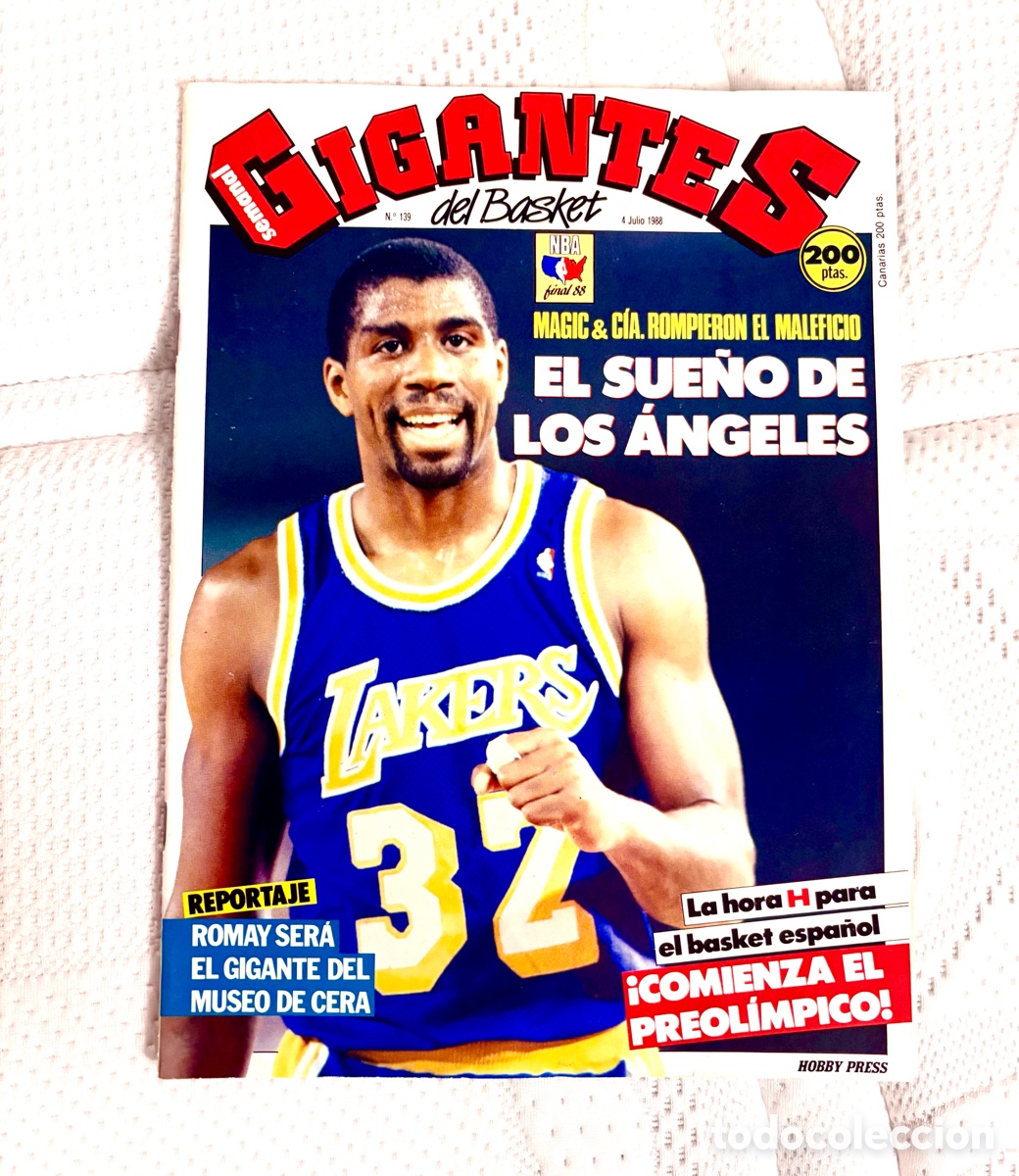 Coleccionismo deportivo: REVISTA GIGANTES BASKET 139 (1988) CON P&Oacute;STER DE JAMES WORTHY! Magic Johnson / Lakers Campeones NBA