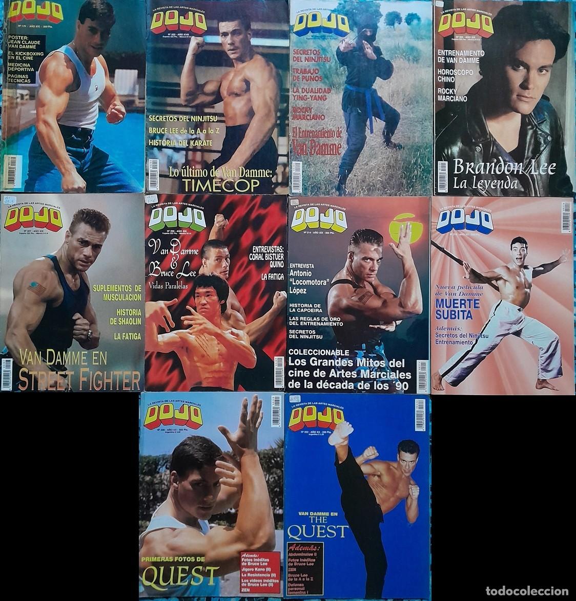 Coleccionismo deportivo: Jean Claude Van Damme - 10 revistas de artes marciales ''Dojo'' (1992-1995)