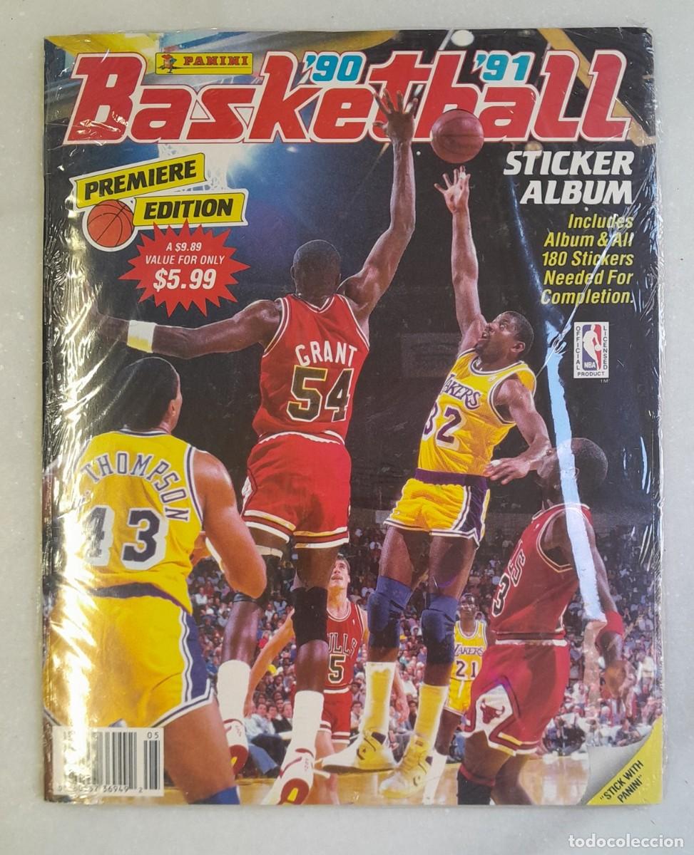 Coleccionismo deportivo: &Aacute;lbum de cromos ''Panini NBA Basketball '90-'91'' (1990) - Precintado - Michael Jordan