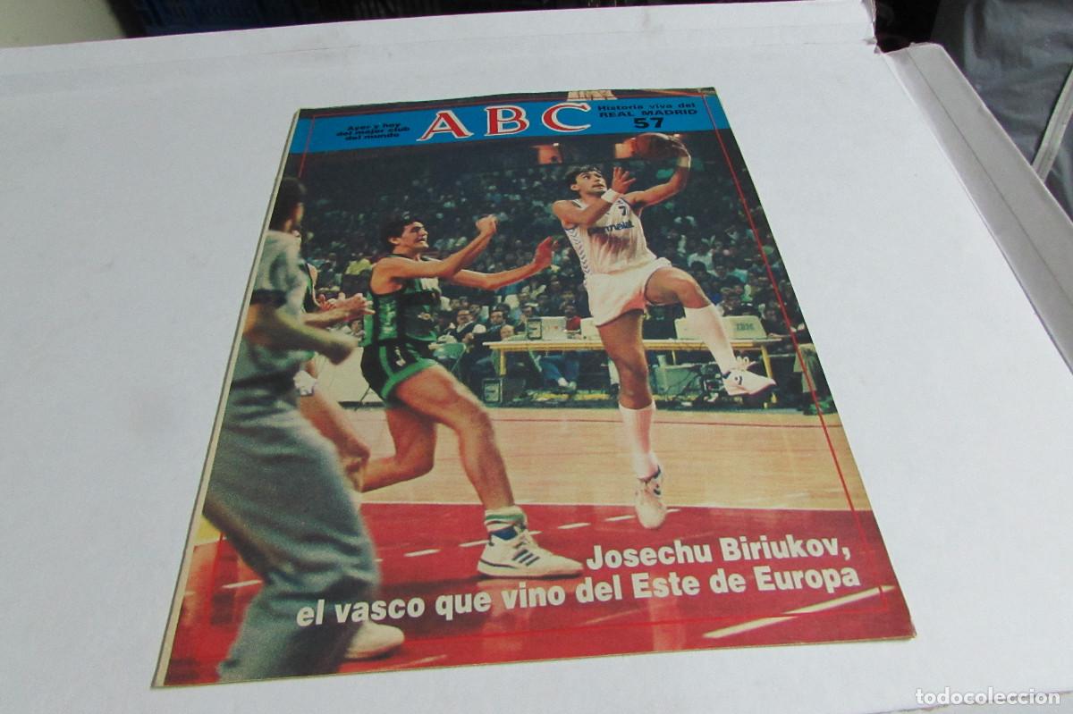 Collectionnisme sportif: COLECCIONABLE FASC&Iacute;CULO ABC HISTORIA VIVA DEL REAL MADRID 57 BALONCESTO BASKETBALL JOSECHU BIRIUKOV.