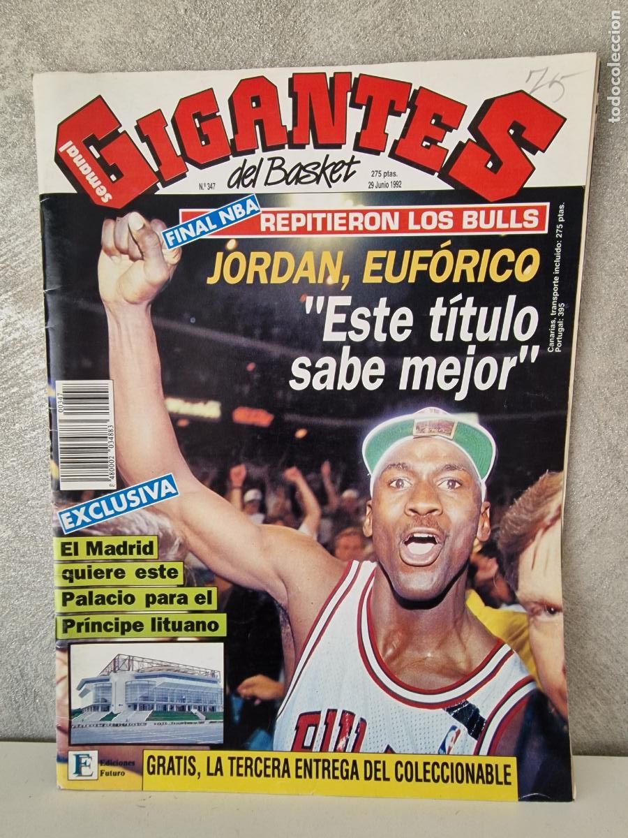 Coleccionismo deportivo: REVISTA GIGANTES DEL BASKET 347 JUNIO 1992 JORDAN