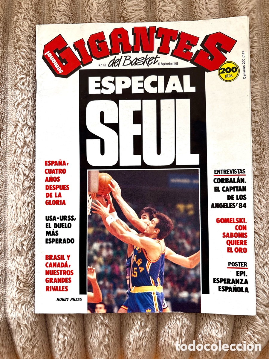 Sammelleidenschaft Sport: Revista 150 Gigantes del Basket ( 19 Septiembre 1988) - Especial Se&uacute;l 88. P&Oacute;STER DE EPI impecable