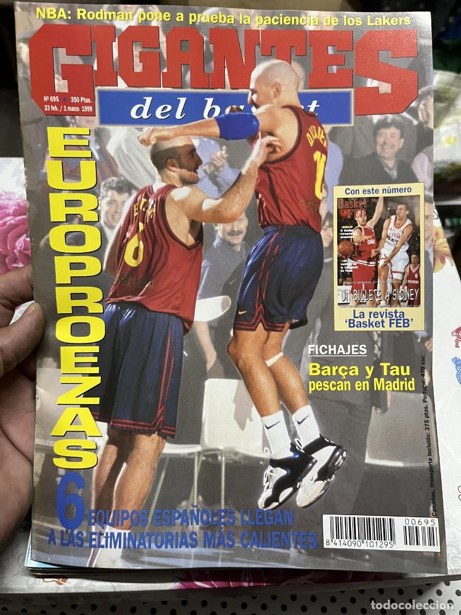 Coleccionismo deportivo: GIGANTES DEL BASKET # 695 MARZO 1999 NBA RODMAN BARCELONA TAUGRES POSTER JOSE LUIS GALILEA
