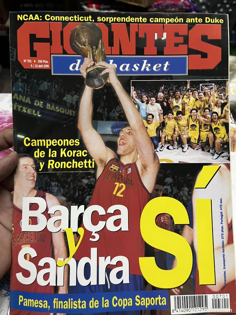Coleccionismo deportivo: GIGANTES BASKET 701 1999 BARCELONA CAMPEON KORAC SANDRA GRAN CANARIA RONCHETTI POSTER ALFONS ALBERT