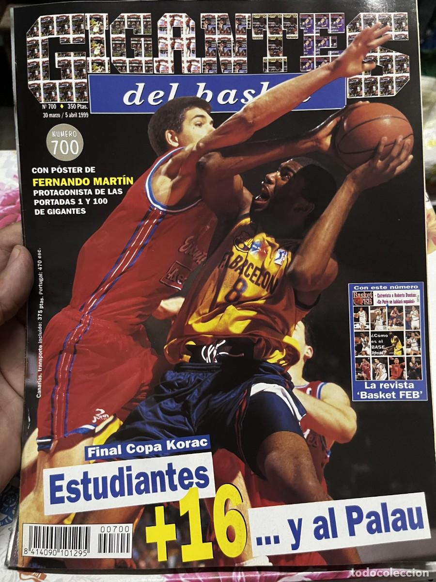 Coleccionismo deportivo: GIGANTES DEL BASKET # 700 ABRIL 1999 FINAL COPA KORAC ESTUDIANTES POSTER FERNANDO MARTIN