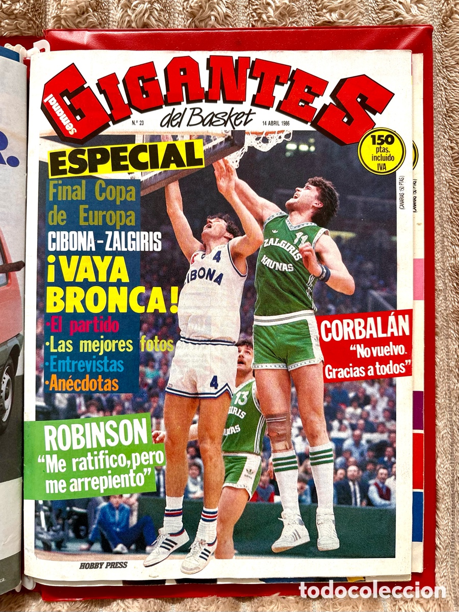 Coleccionismo deportivo: Revista Gigantes del Basket N&ordm; 23 (1986) - &iexcl;Especial Final Cibona-Žalgiris . P&Oacute;STER . Perfecto